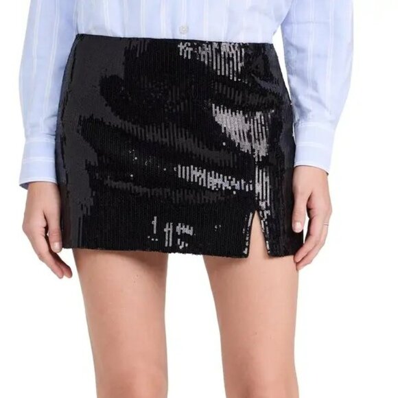 BLANKNYC Black Sequin Party Mini Skirt | NWT Size 30 - Picture 1 of 4
